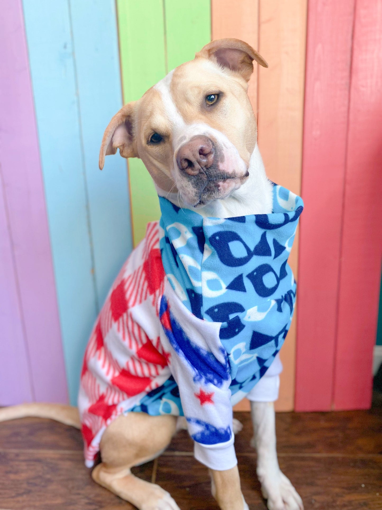 All American Pup mix and match size medium fleece dog sweatshirt